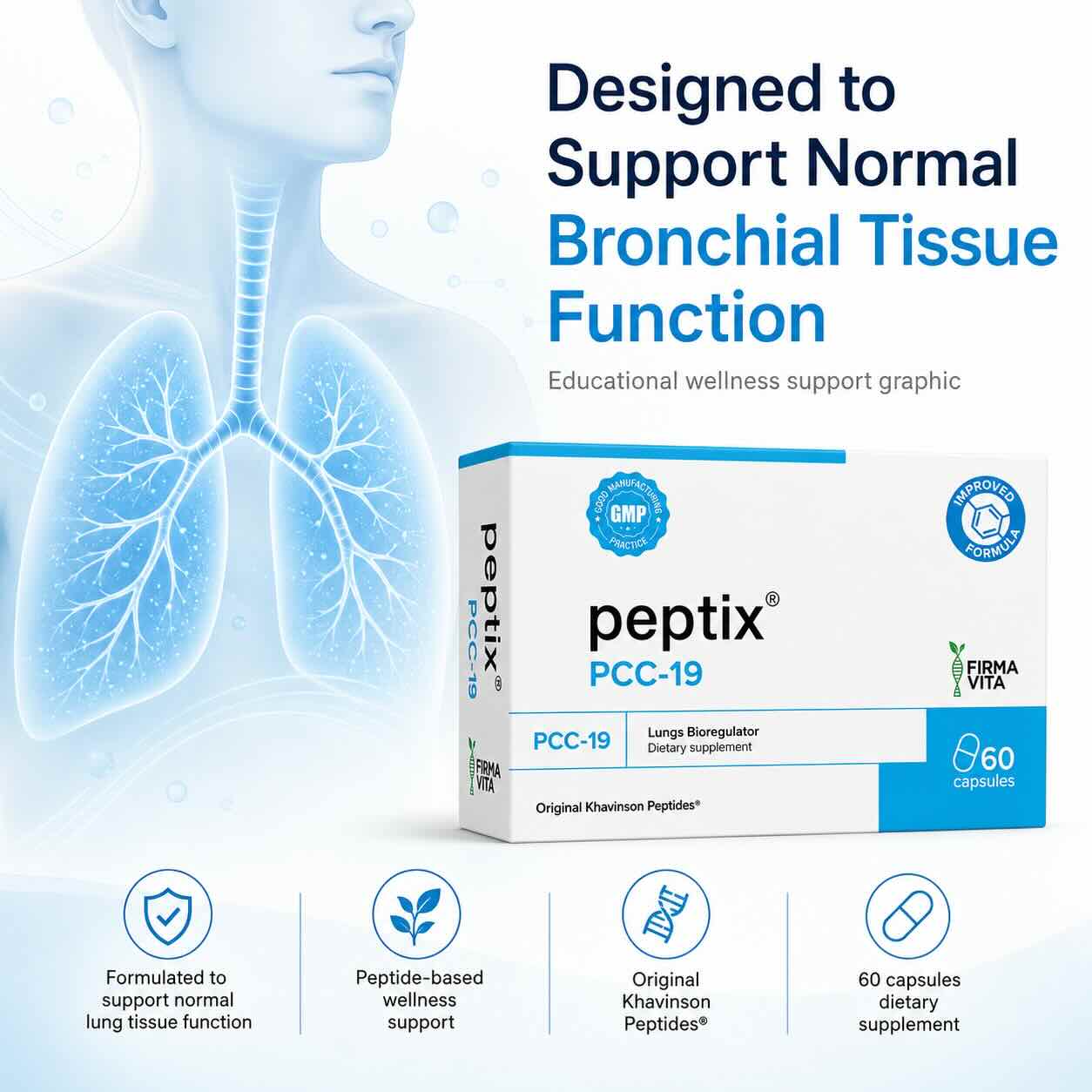 Peptix A-19 Lung Peptide Bioregulator with Taxorest