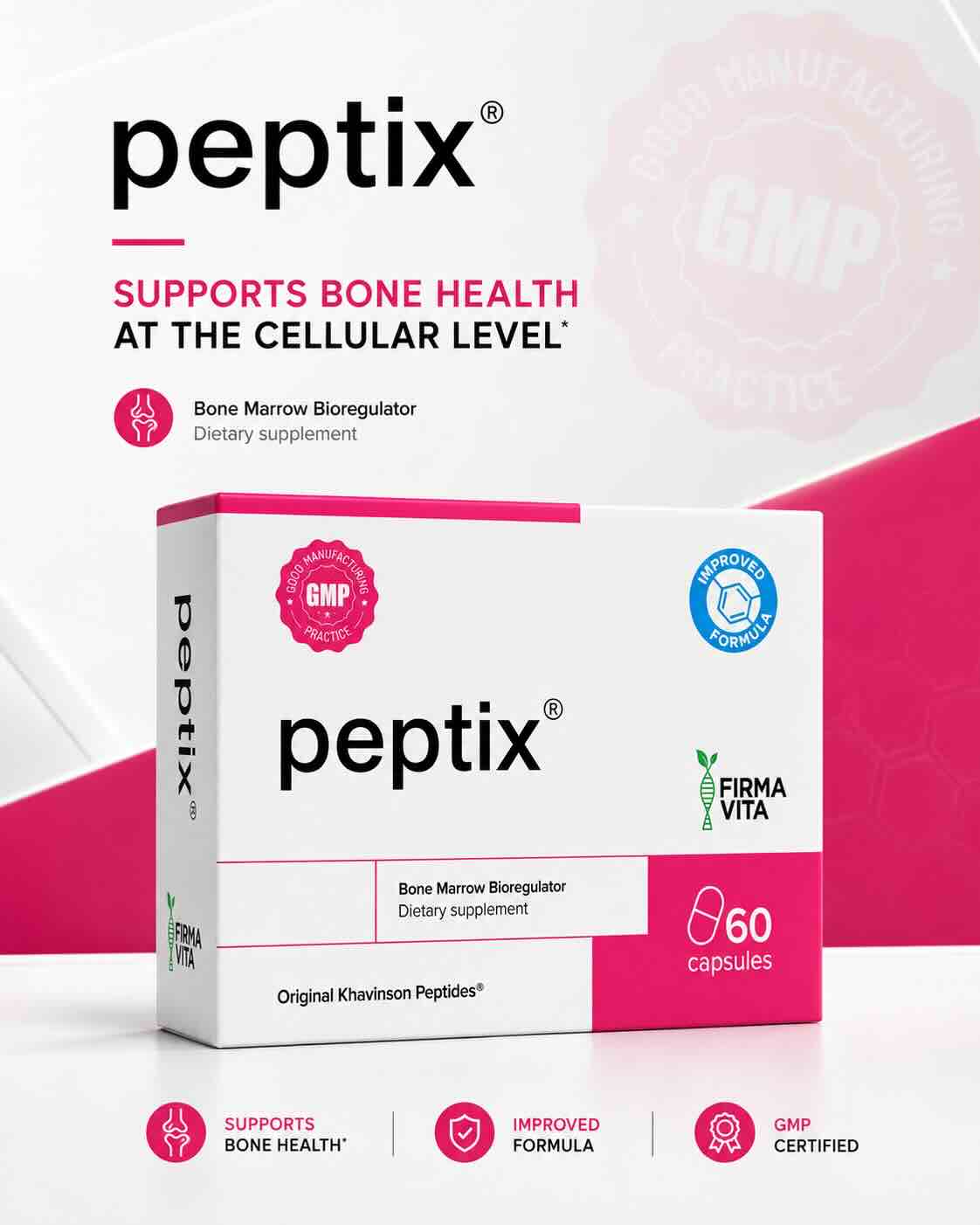 A-20 Bone Marrow Peptide Bioregulator with Bonomarlot by Peptix
