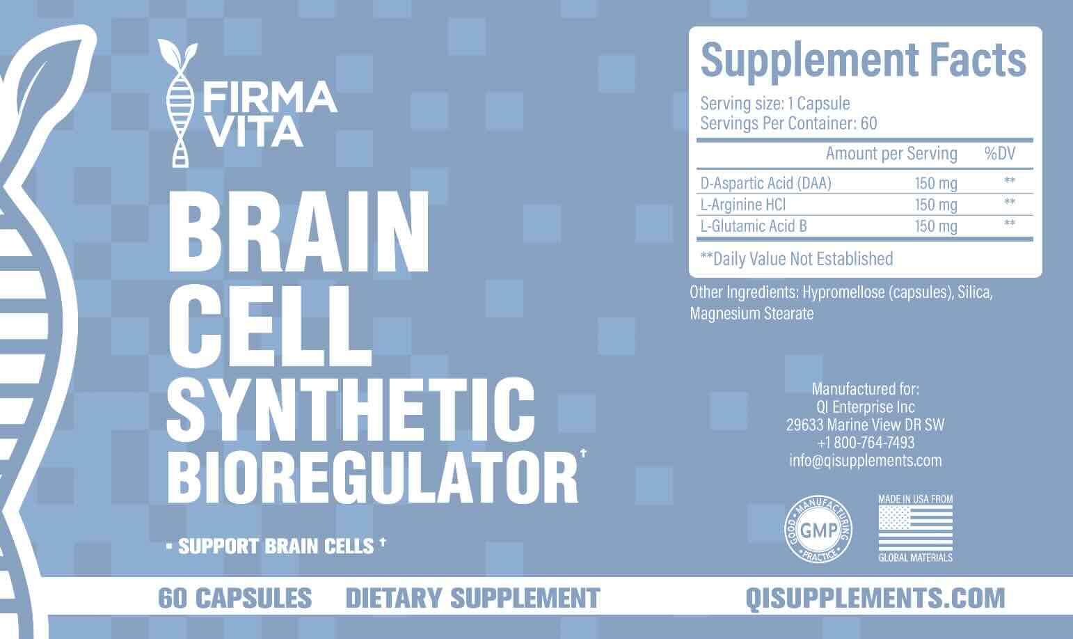 Firma Vita Brain Cell Synthetic Bioregulator - 60 Capsules