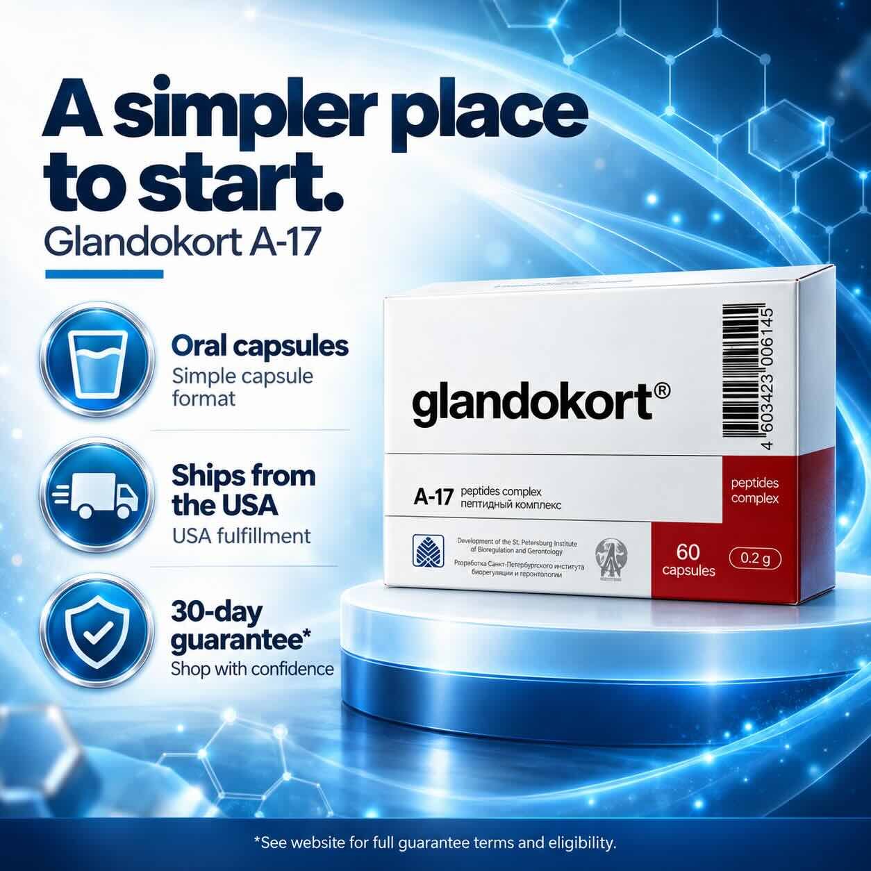 Glandokort - A-17 Adrenal Peptide Bioregulator