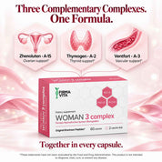 Woman-3 Women's Health & Endocrine Support Peptide Bioregulator Complex, 60 Capsules