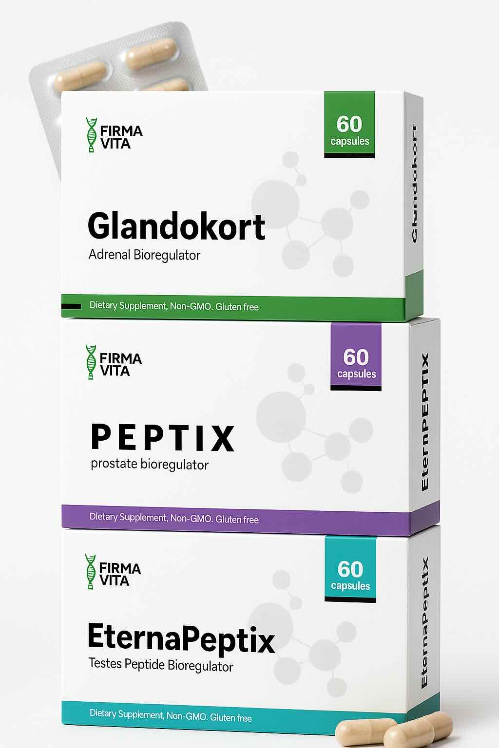 Male Health System Bundle - Testoluten A-13 Libidon A-16 Glandokort A-17