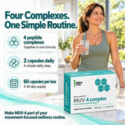 Muv-4 Joint & Muscle Recovery Peptide Bioregulator Complex, 60 Capsules