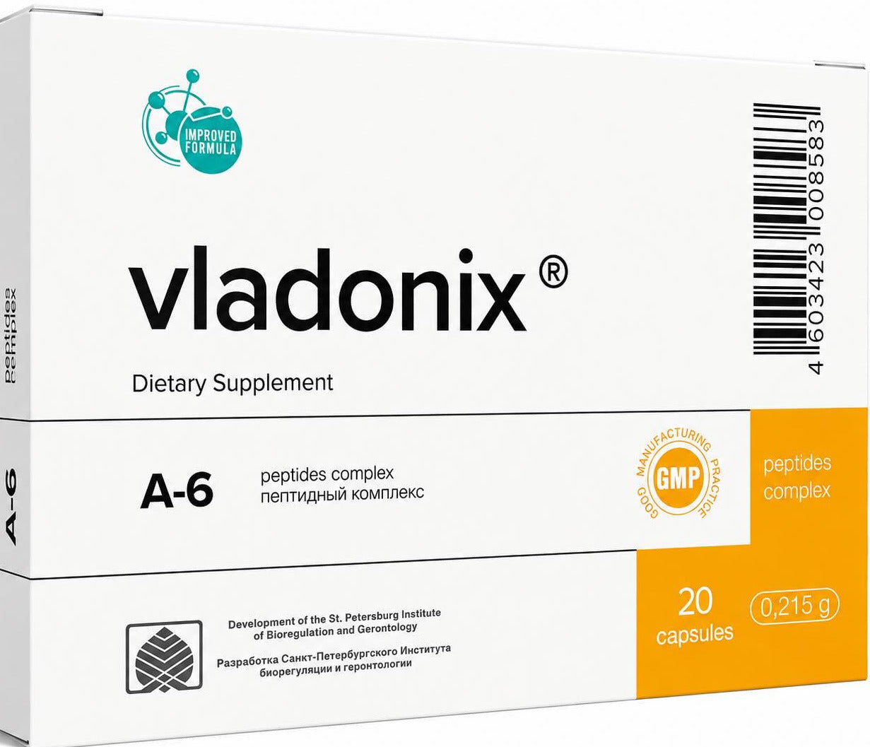 Vladonix A-6 Natural Thymus Peptide Bioregulator