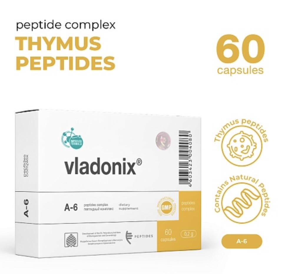 Vladonix A-6 Natural Thymus Peptide Bioregulator