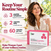 Woman-3 Women's Health & Endocrine Support Peptide Bioregulator Complex, 60 Capsules