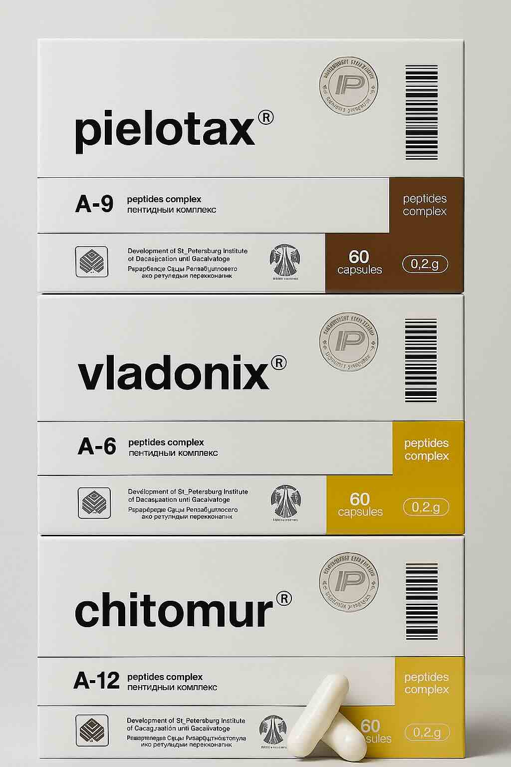 Urinary excretory system Peptide Bundle - A-6 Vladonix A-12 Chitomur A-9 Pielotax