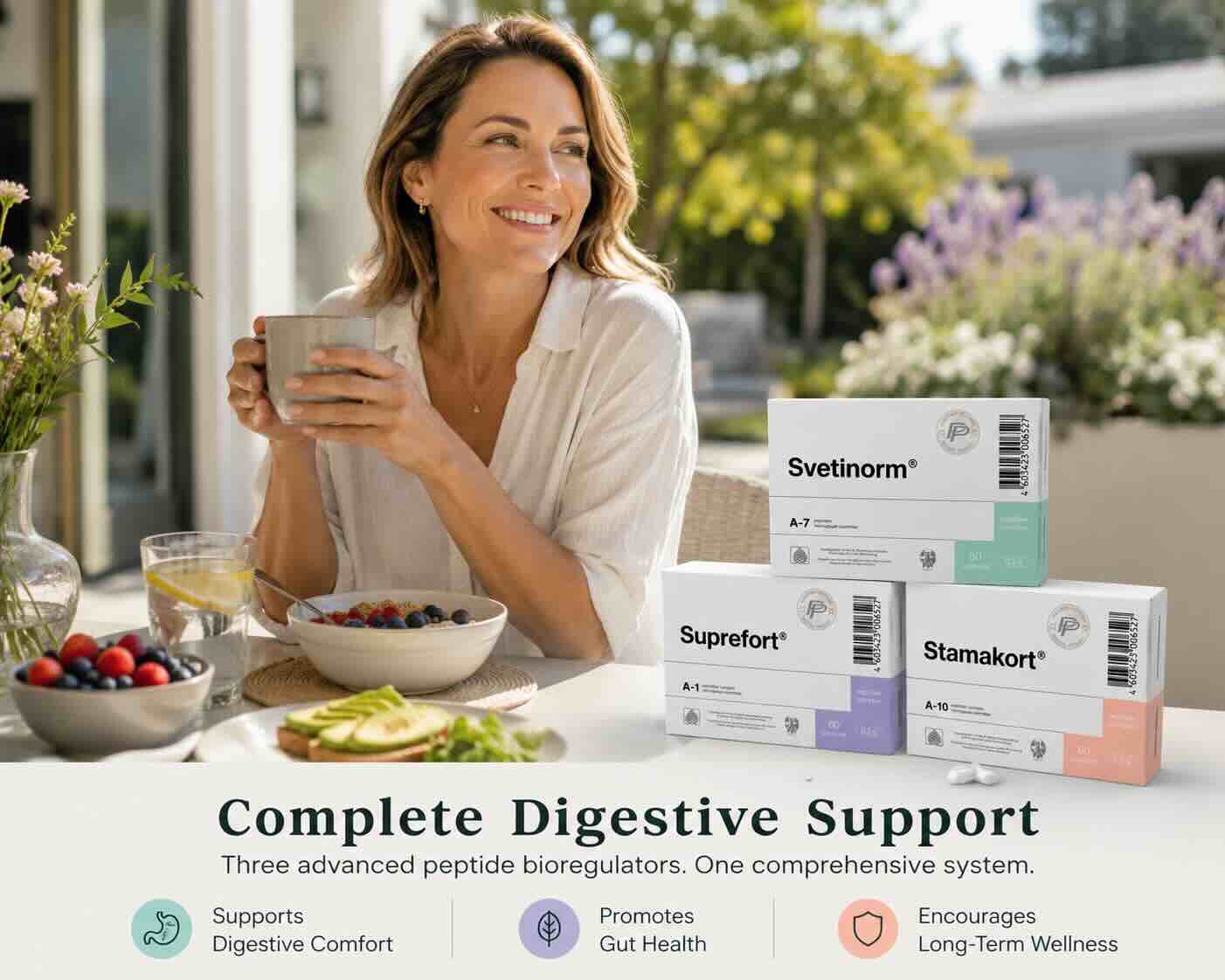 Digestive System Bundle:  Digestive System Peptide Bundle - A-7 Svetinorm A-1 Suprefort A-10 Stamakort
